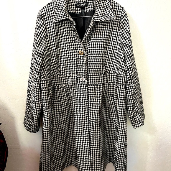 Lane Bryant Houndstooth coat jacket 22/24 - Picture 1 of 3